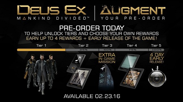 Deus Ex: Mankind Divided's special pre-order tiers
