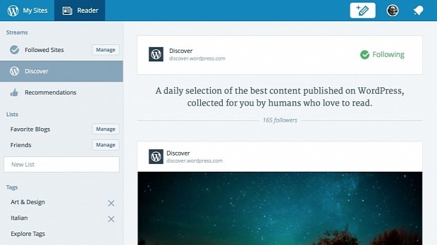 The new WordPress.com dashboard