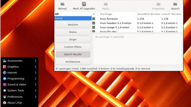 ExTiX 19.5's live desktop