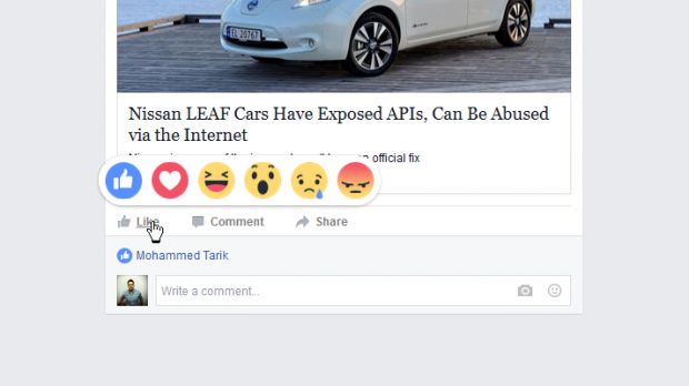 Facebook's new emoji reactions