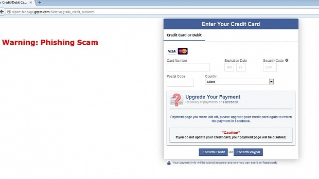 One of the scam's messages spread on Facebook