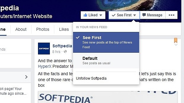 You can now prioritize favorite Facebook pages and user accounts