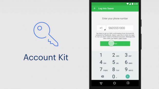 Account Kit allows users to register via a phone number
