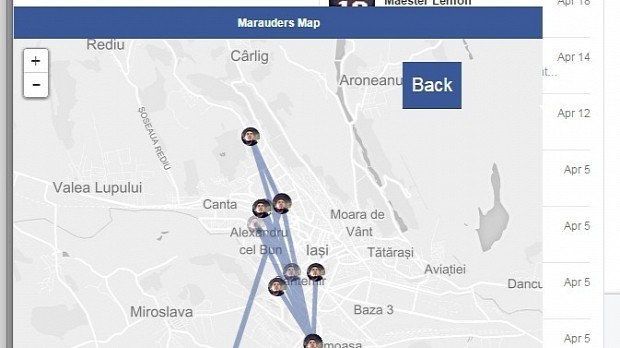 Aran Khanna's Marauders Map Chrome extension