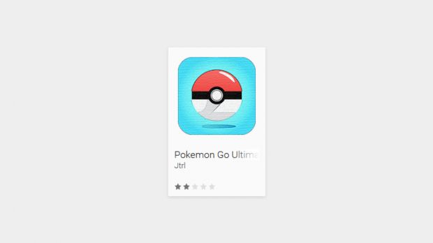 Fake Pokemon Go app on the Google Play Store