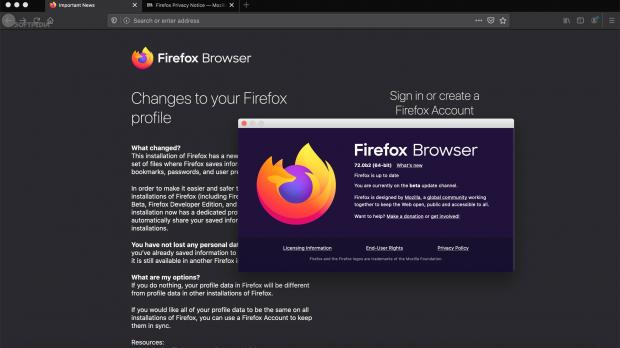 Firefox 72 beta