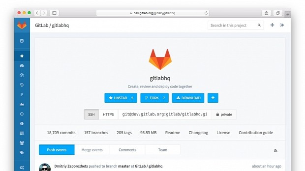 GitLab project view