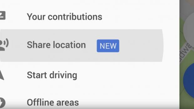 Share location option in Maps