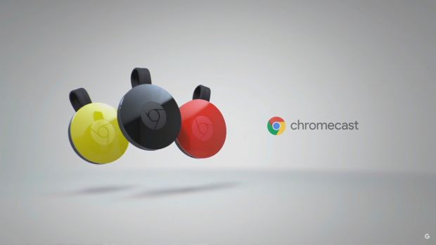 The new Chromecast comes in three cheerful colors