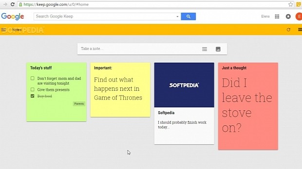 Create and arrange various notes using Google Keep