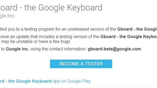 Gboard beta testing page