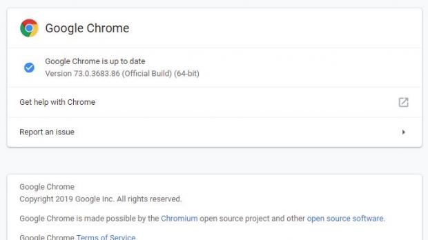 Google has just released an update for Chrome 73, the major update of the browser that was shipped to all supported platforms earlier this month.