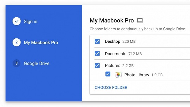 Backup and Sync app on MacBook Pro