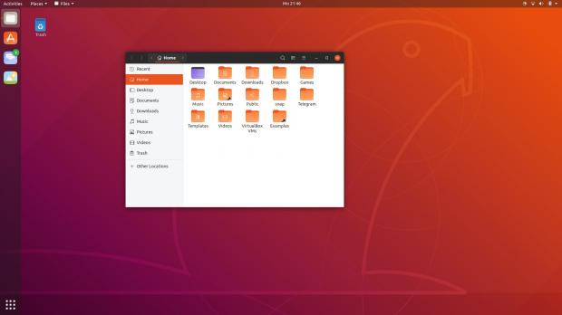 Ubuntu 18.10 with Yaru theme