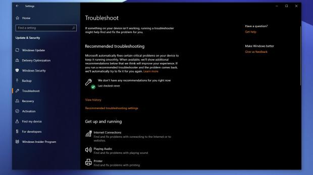 Troubleshooting in Windows 10