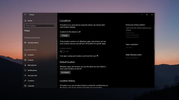 Setting up app permissions in Windows 10