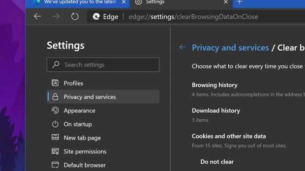 Microsoft Edge on Windows 10