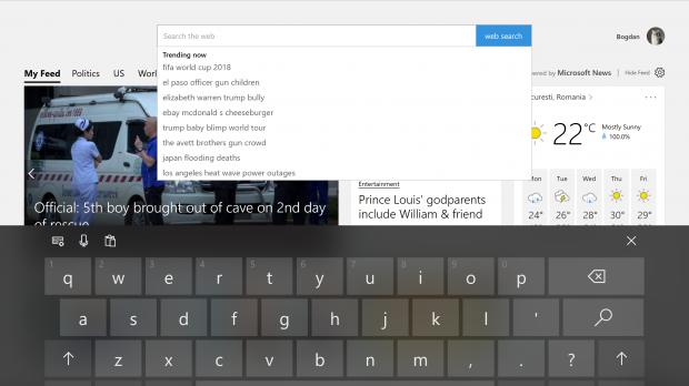Touch keyboard in Windows 10