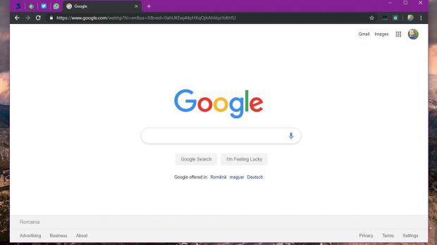 Google Chrome with a dark theme