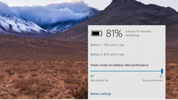 Battery info in Windows 10
