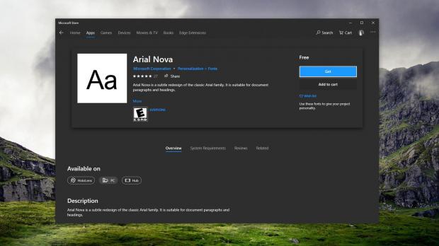 Fonts in the Microsoft Store