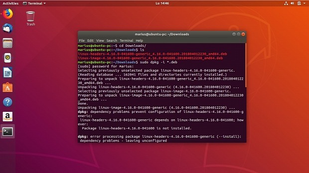 Installing Linux kernel 4.16 on Ubuntu