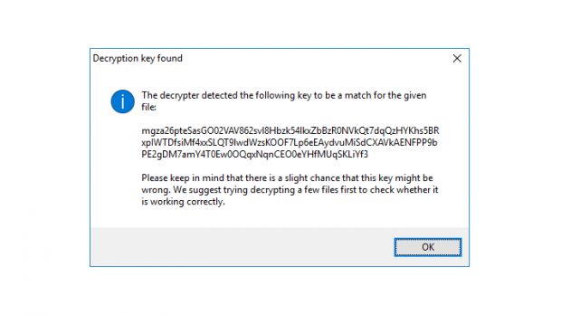 Decrypter providing a decryption key