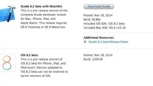 iOS 8.2 beta and Xcode 6.2 available for download
