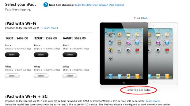 iPad 2 available online