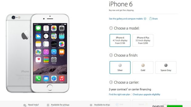 iPhone 6 on the Apple Online Store