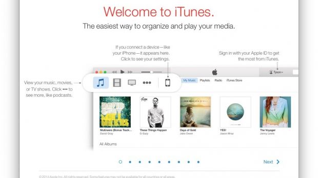 iTunes 12 Welcome screen