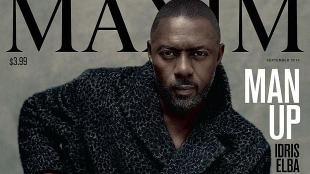 Idris Elba becomes the first man to pose solo for Maxim cover