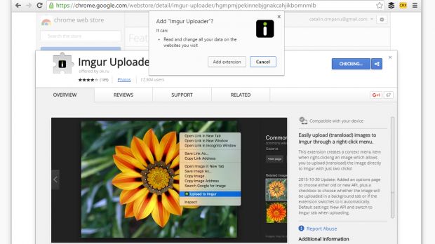 Imgur Uploader Chrome extension