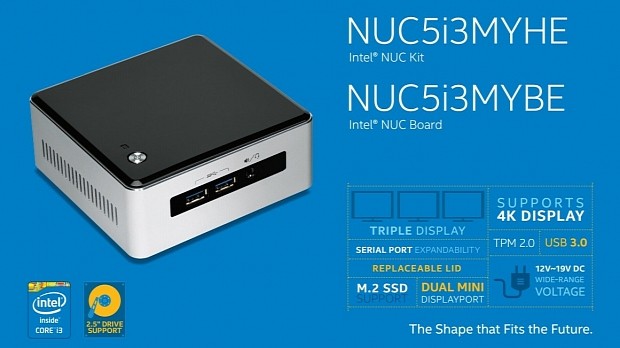 Intel NUC Kit NUC5i3MYHE and Board NUC5i3MYBE