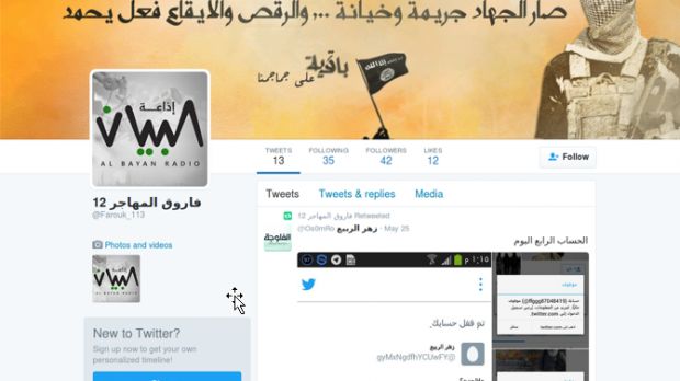 Screenshot of one of the Twitter accounts used to spread the malicious app