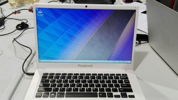 KDE neon Pinebook Remix running on the Pinebook