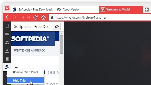 Vivaldi Snapshot 1.0.264.3 fixed the Web Panels