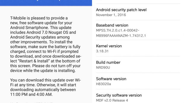 Android 7.0 Nougat update for LG G5