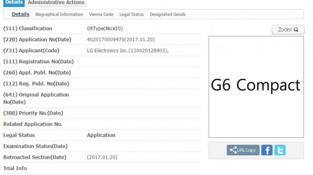 LG G6 Compact trademark