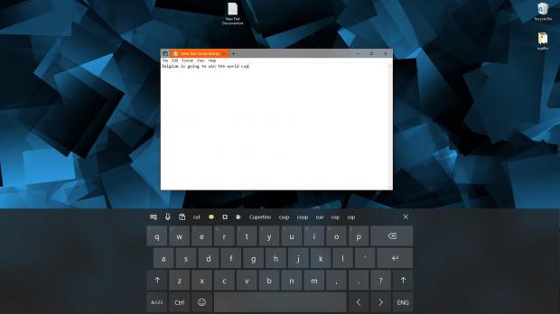 SwiftKey engine integrated in Windows 10 touch keyboard