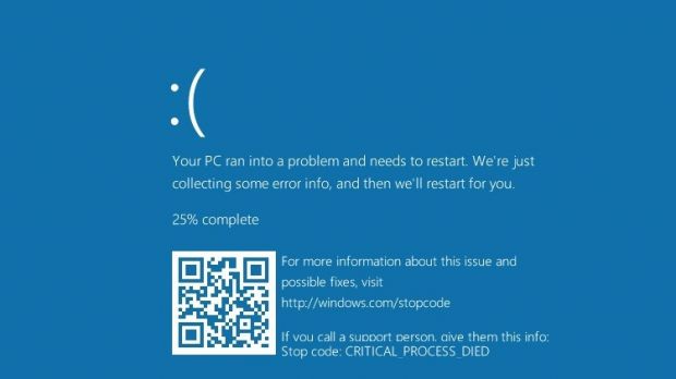 This is the new Windows 10 BSOD with a QR code