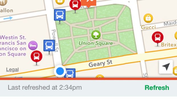 Moovit app provides real-time transit data