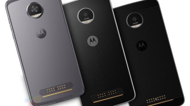 Moto Z2 Play alongside other Moto Z phones