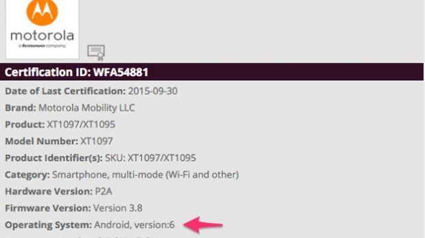 AT&T Moto X (2nd Gen) certification