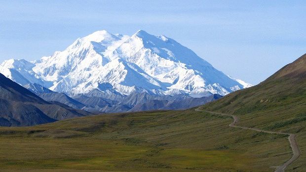A view of Mount McKinley, now named Denali