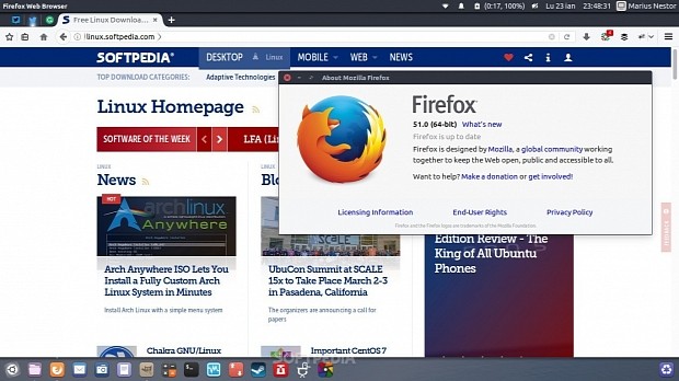 Firefox 51 on Ubuntu Linux