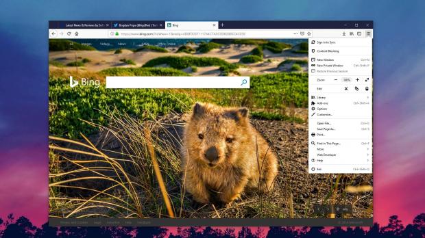 Mozilla Firefox now matches the Windows 10 visual style