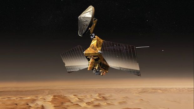 Artist concept of the Mars Reconnaissance Orbiter