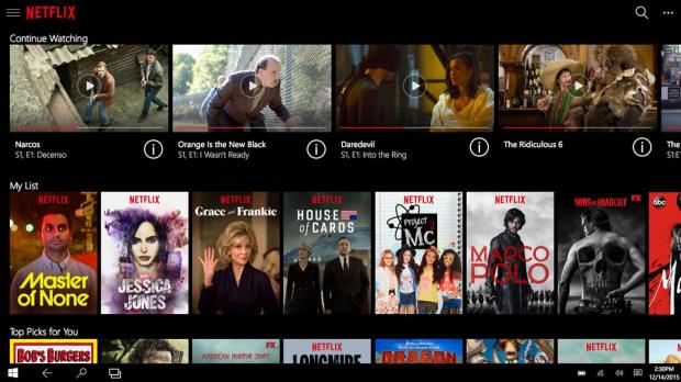 Netflix app for Windows 10
