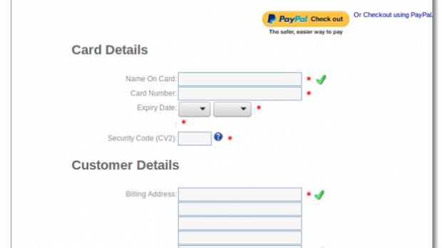 One of the fake checkout phishing pages
